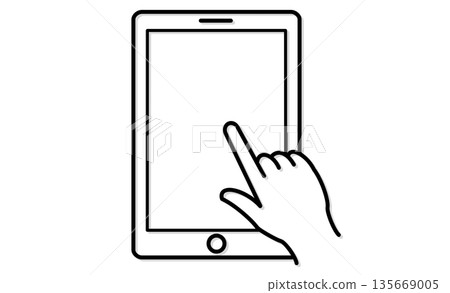 Subjects/Information: Tablet icon illustration symbolizing digital learning and ICT Subjects/Information: Tablet icon illustration symbolizing digital learning and ICT 135669005