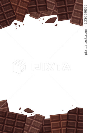 巧克力棒頂部和底部框架_垂直 135669093