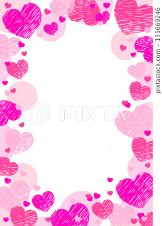 可愛心形相框,卡片大小,明信片,情人節裝飾,粉紅色 可愛心形相框,卡片大小,明信片,情人節裝飾,粉紅色 135669246