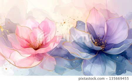 pink flower background 135669455