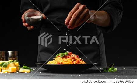 chef preparing food chef preparing food 135669496