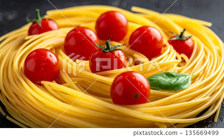 italian pasta with tomatoes italian pasta with tomatoes 135669499