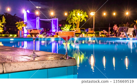 champagne glasses with christmas decorations champagne glasses with christmas decorations 135669519