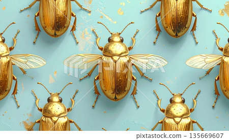 Macro close-up of a small pest cockroach with long antennae isolated on a white background wall as part of a wildlife insect animal collection 135669607