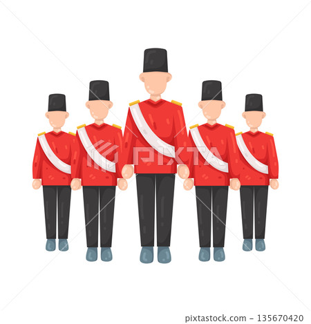 Illustration of marching band  135670420