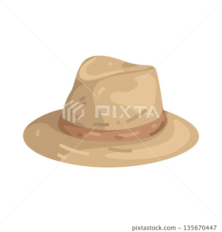 Illustration of fedora hat Illustration of fedora hat 135670447