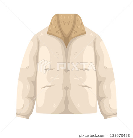 Illustration of Puffer Jacket Illustration of Puffer Jacket 135670458