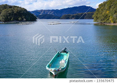 Scenery of fishing village 135670475