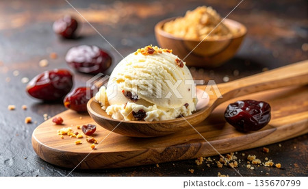 Gourmet cranberry sauce with spices served in a glass bowl on a white plate makes a delicious and fresh fruit dessert for a healthy meal 135670799