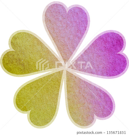 Beautiful watercolor flower icon image illustration 135671831