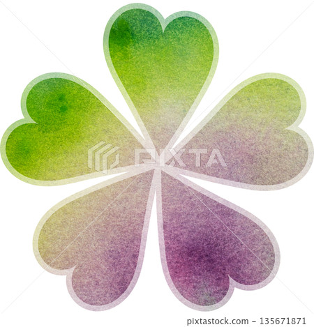 Beautiful watercolor flower icon image illustration 135671871