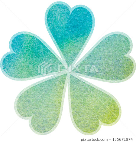 美麗的水彩花圖示圖像插圖 美麗的水彩花圖示圖像插圖 135671874