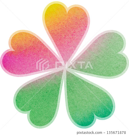 美麗的水彩花圖示圖像插圖 135671878