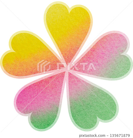Beautiful watercolor flower icon image illustration 135671879