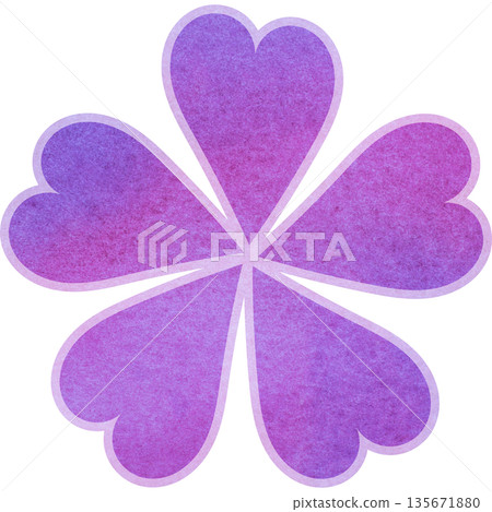 美麗的水彩花圖示圖像插圖 135671880