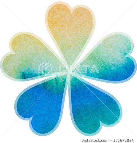 Beautiful watercolor flower icon image illustration 135671884