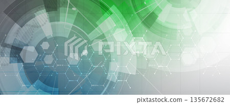 Futuristic digital illustration of DNA strands, connected neural web Futuristic digital illustration of DNA strands, connected neural web 135672682