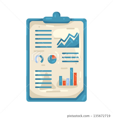 Illustration of business analysis report 135672719