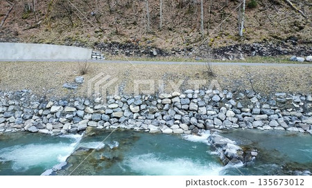Interlaken, Switzerland - March 18 2023: Surrounding View of Mountanious Interlaken Interlaken, Switzerland - March 18 2023: Surrounding View of Mountanious Interlaken 135673012