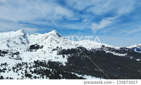 Interlaken, Switzerland - March 18 2023: Surrounding View of Mountanious Interlaken Interlaken, Switzerland - March 18 2023: Surrounding View of Mountanious Interlaken 135673027