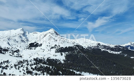 Interlaken, Switzerland - March 18 2023: Surrounding View of Mountanious Interlaken Interlaken, Switzerland - March 18 2023: Surrounding View of Mountanious Interlaken 135673028