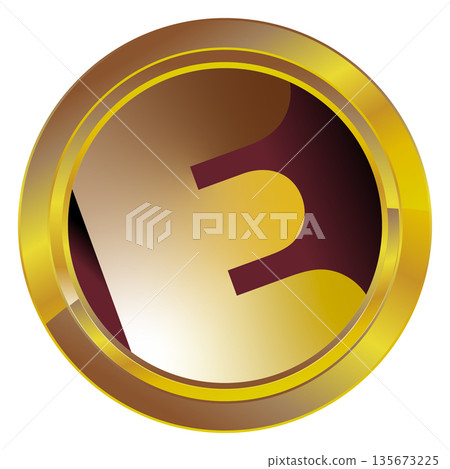 Gold label on a white background Gold label on a white background 135673225