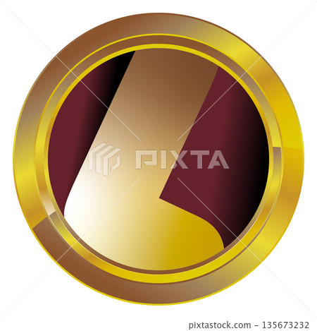 Gold label on a white background Gold label on a white background 135673232