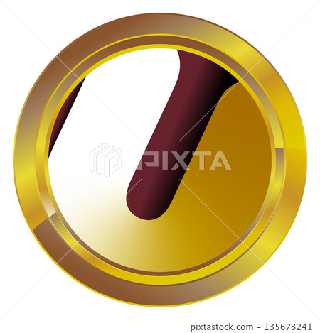 Gold label on a white background Gold label on a white background 135673241