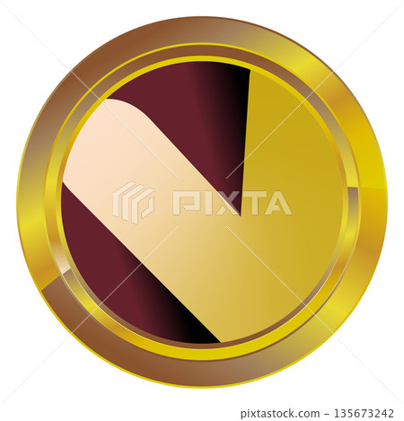 Gold label on a white background 135673242