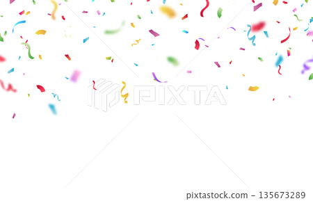 A colorful confetti pattern background with zigzag lines, perfect for celebrations. Festive decoration vector illustration. A colorful confetti pattern background with zigzag lines, perfect for celebrations. Festive decoration vector illustration. 135673289