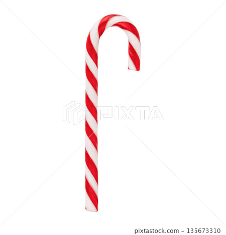 Christmas candies on isolated white background 135673310