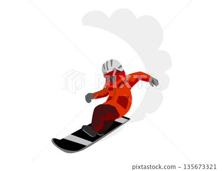 Snowboarder illustration 135673321