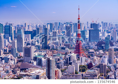 (東京)東京城市景觀,東京鐵塔 (東京)東京城市景觀,東京鐵塔 135674546