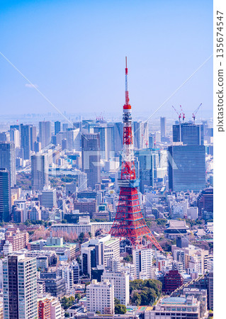(東京)東京城市景觀,東京鐵塔 (東京)東京城市景觀,東京鐵塔 135674547