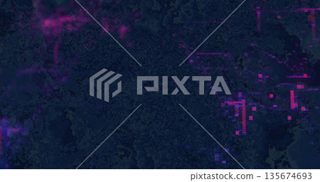 Displaying abstract digital art with circuit-like texture on screen, with magenta glitch artifacts Displaying abstract digital art with circuit-like texture on screen, with magenta glitch artifacts 135674693