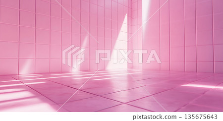 Pink Geometric Abstract Background Minimalist Design Element Pink Geometric Abstract Background Minimalist Design Element 135675643