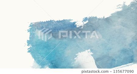 Blue vector watercolor abstract banner background Blue vector watercolor abstract banner background 135677090