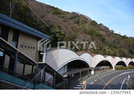 Hakone-Yumoto Station in winter, Kanagawa Hakone-Yumoto Station in winter, Kanagawa 135677941