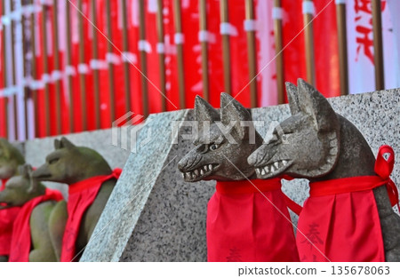 東京豐川稻荷神社的狐狸,東京別院 東京豐川稻荷神社的狐狸,東京別院 135678063