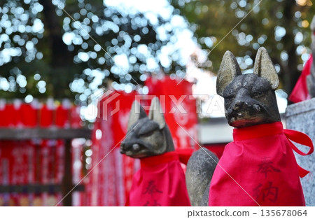 東京豐川稻荷神社的狐狸,東京別院 東京豐川稻荷神社的狐狸,東京別院 135678064