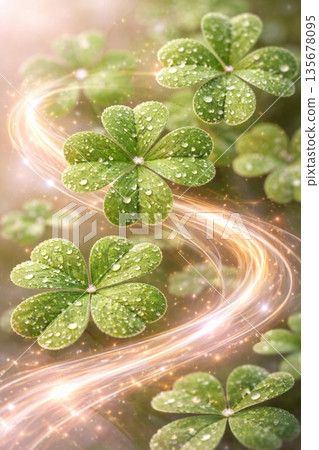 water drops on leaves 135678095