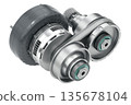Continuously variable transmission (CVT) isolated on white background - 3D illustration  135678104