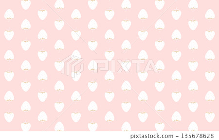 Scandinavian-style pink wallpaper with strawberry silhouettes 135678628