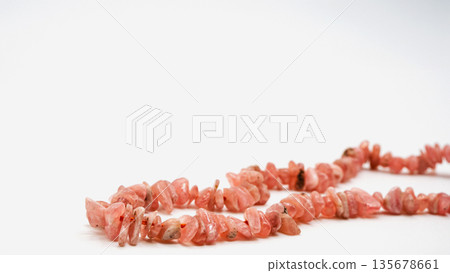 Inca rose chip macro close-up white background Inca rose chip macro close-up white background 135678661