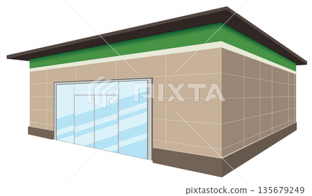 Building on a transparent background. Vector illustration 135679249