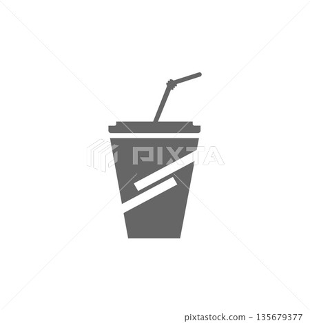 flat in black and white mobile application cocktail 135679377