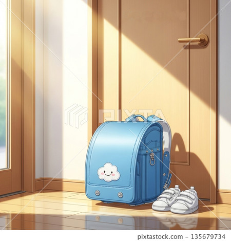 Bright and minimalist entrance scene 135679734