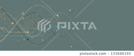 Futuristic steampunk style DNA background, connected neural web Futuristic steampunk style DNA background, connected neural web 135680193