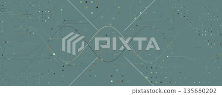 Futuristic steampunk style DNA background, connected neural web Futuristic steampunk style DNA background, connected neural web 135680202