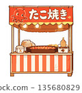 Takoyaki stalls 135680829